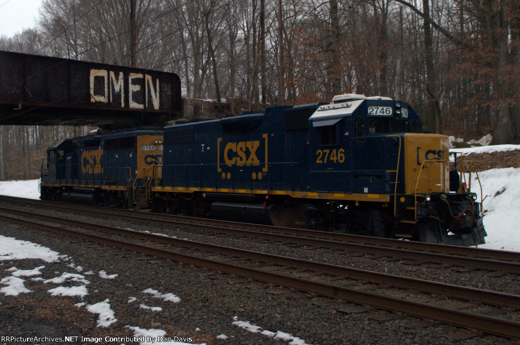 CSX GP38-2 2746 trails on C964-02